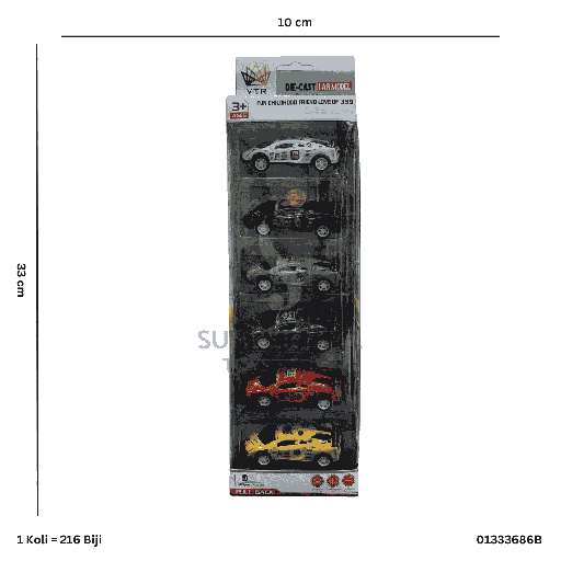 [01333686B] DIECAST METAL CAR 3686B
