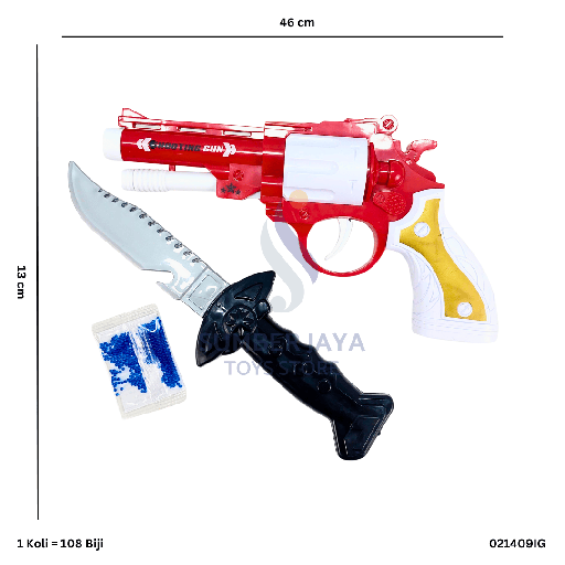 [021409IG] WATER GEL BULLET GUN + KNIFE KTG IG 09