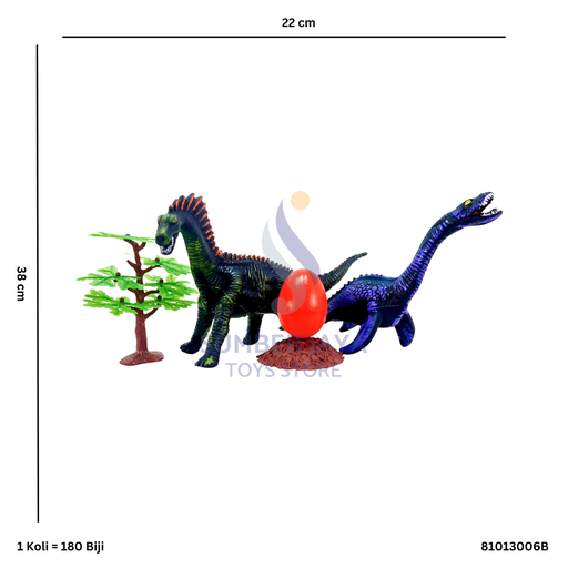 [81013006B] JUNGLE BIG DINO SET 2'S ENCIT PACK B 3006