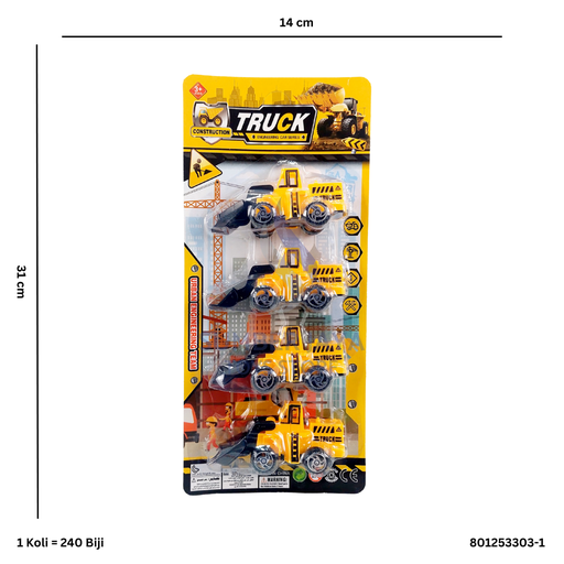 [801253303-1] 4PC CONTRUCTION TRUCK 3303-1