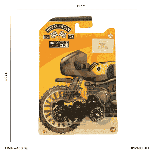 [01218801H] DIECAST MOTORCYCLE ALLOY 8801H