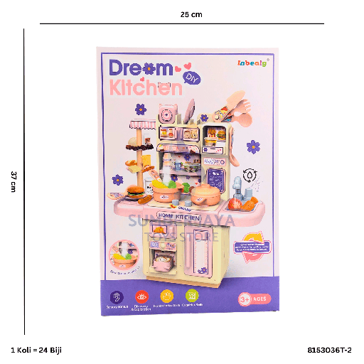 [8153036T-2] B/O KITCHEN PLAYSET W/LIGHT 036T-2