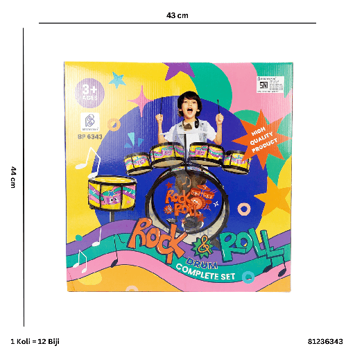 [81236343] ROCK ROLL DRUM SET 6343