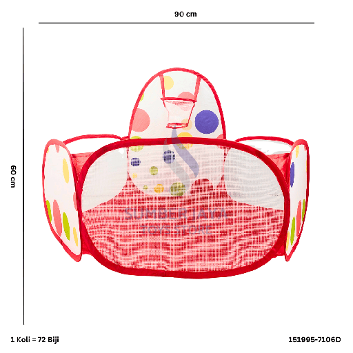 [151995-7106D] 90CM HEXA TENDA W/ BASKET RING 995-7106