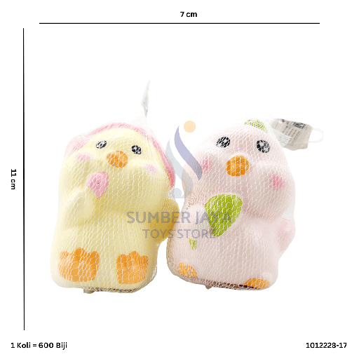 [1012228-17] DUCK BUNNY SQUISHY 2228-17