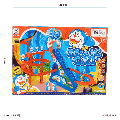 [801329263] SMALL ROLLER COASTER MAGIC CAT 9263
