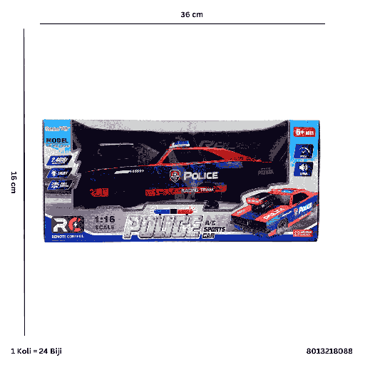 [8013218088] R/C POLICE SPORT CAR 18088