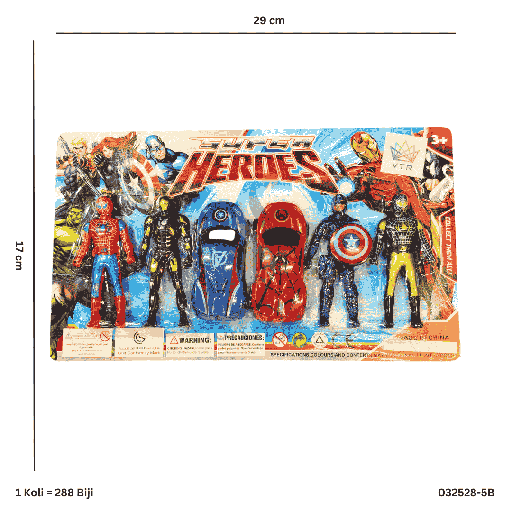 [032528-5B] SUPER HEROES 4RBT + 2MBL 528-5B