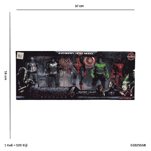 [0332155B] AVANGERS 5PC + SENJATA 2155B
