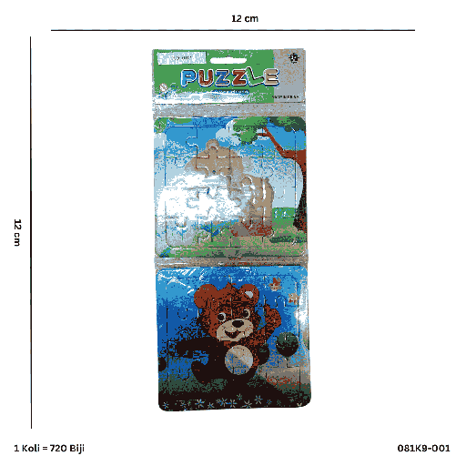 [081K9-001] 2PC BEAR PUZZLE 6ASST K9-001