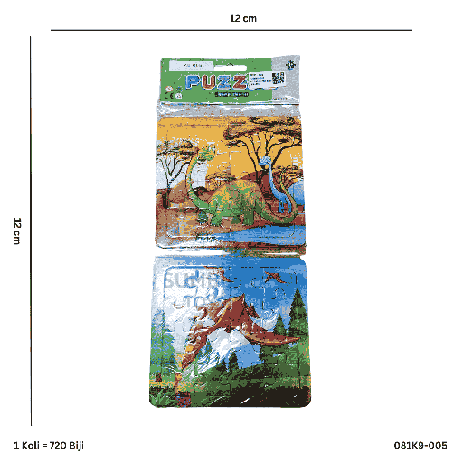 [081K9-005] 2PC DINO PUZZLE 6ASST K9-005