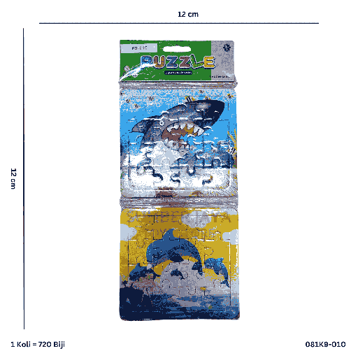[081K9-010] 2PC SEA ANIMAL PUZZLE 6ASST K9-010