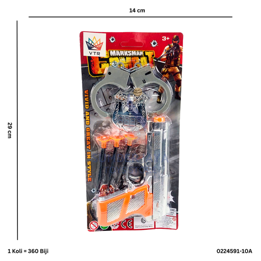 [0224591-10A] PISTOL POLICE + 3PELURU COP 591-10A