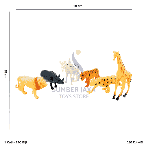 [101714-40] SIX WILD ANIMAL 714-40
