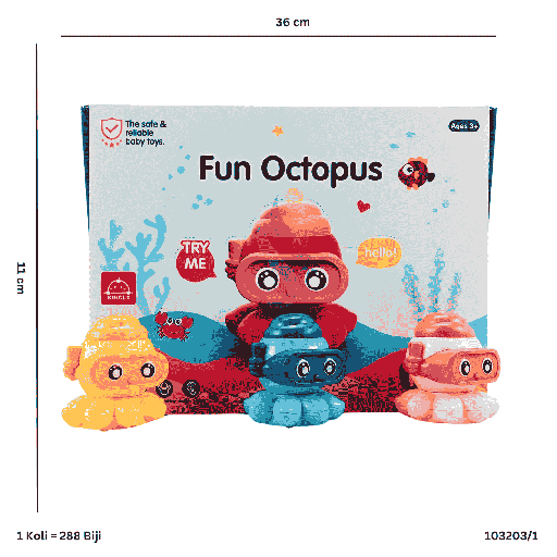 [103203/1] FUN OCTOPUS 12PC 203/1