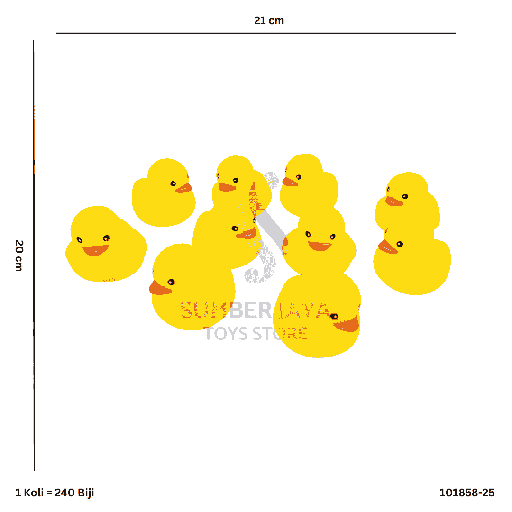 [101858-25] PLASTIC DUCK 10PC 858-25