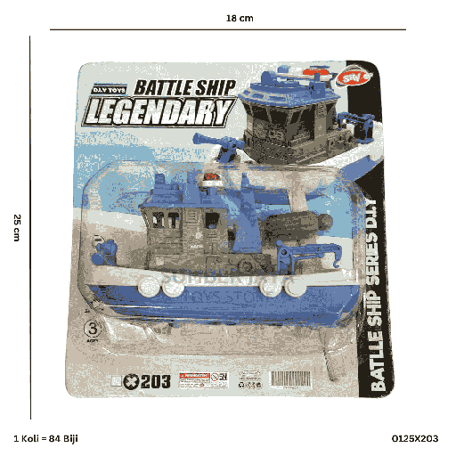 [0125X203] BATTLE SHIP 1PC X203