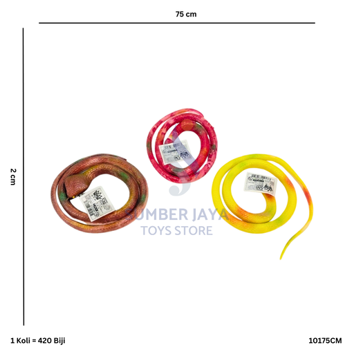 [10175CM] ULAR KARET KTG 75CM