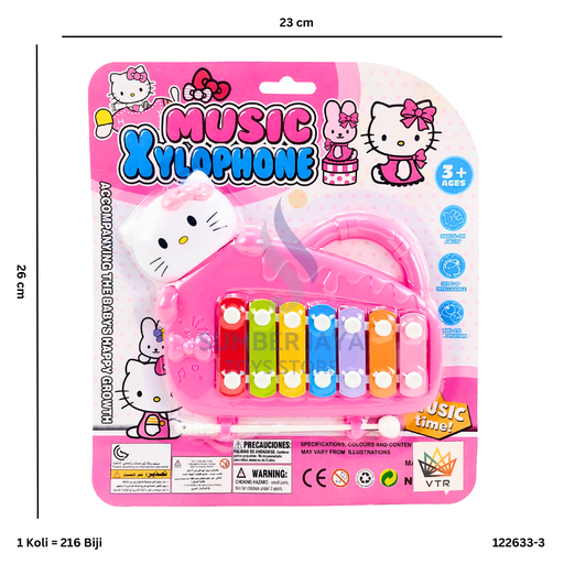[122633-3] XYLOPHONE KITTY & STITCH 633-3