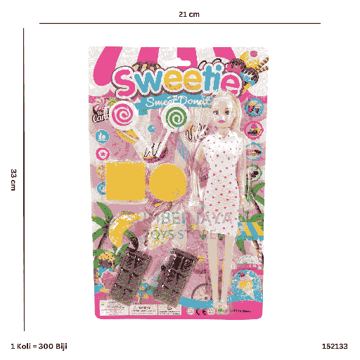 [152133] BONEKA + SWEET FOOD HJ-133