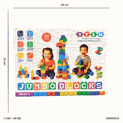 [08392014] JUMBO BLOCKS 32PC 92014
