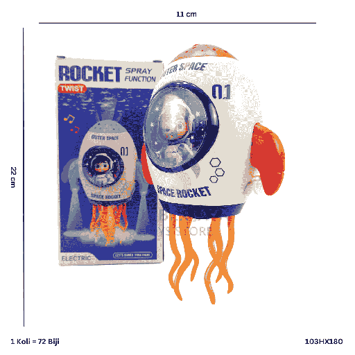[103HX180] SPRAY FUNCTION TWIST ROCKET HX180