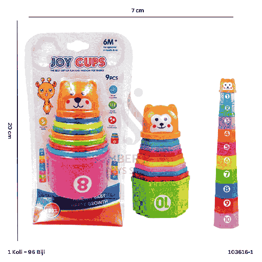 [103616-1] PLY SET HEXAGON CUPS 616-1