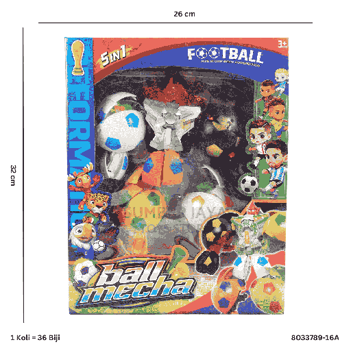 [8033789-16A] ROBOT BALL 5 IN 1 789-16A