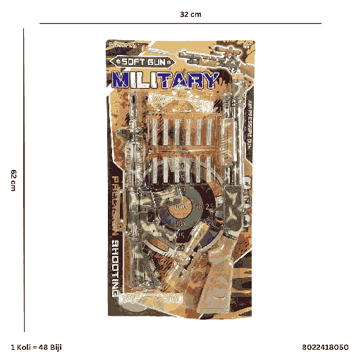 [8022418050] SOFT GUN MILITARY 18050