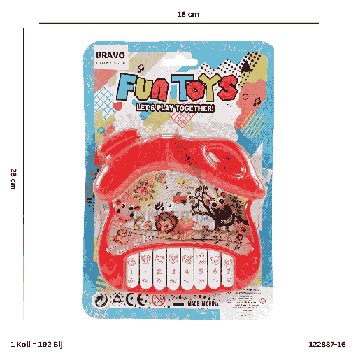 [122887-16] B/O PIANO ANIMAL CARTOONS 887-16