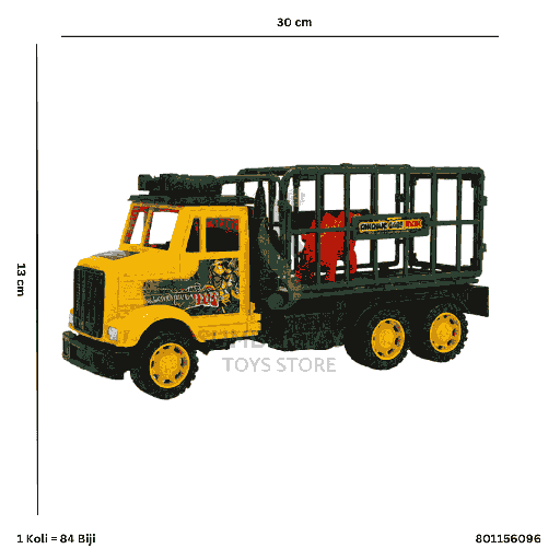 [801156096] DINOSAUR CAGET TRUCK 6096
