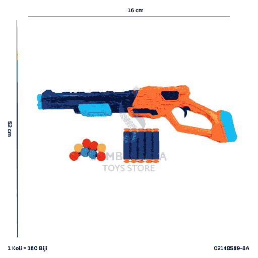 [02148589-8A] DINOSAUR BULLET GUN 8589-8A