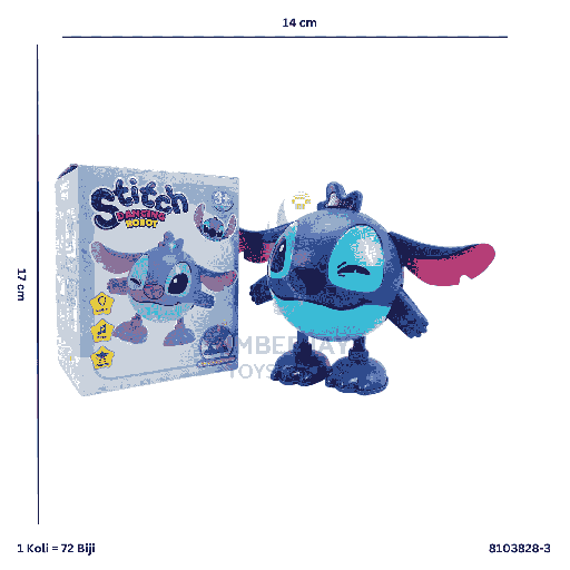 [8103828-3] B/O DANCING STITCH W/MUSIC 828-3