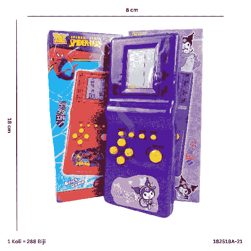 [182518A-21] TETRIS GAME 4ASST 518A-21
