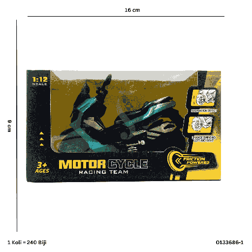 [0133686-1] DIECAST MOTORCYCLE 686-1