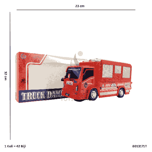 [8013171T] MINI TRUCK PEMADAM B/O DOS T 71