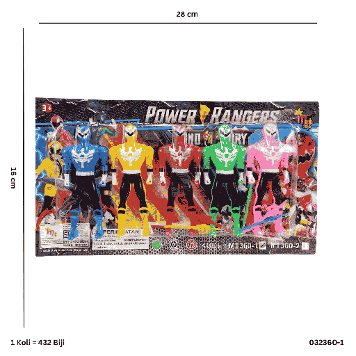 [032360-1] RBT POWER RANGER 5PCS SAMURAI 360-1