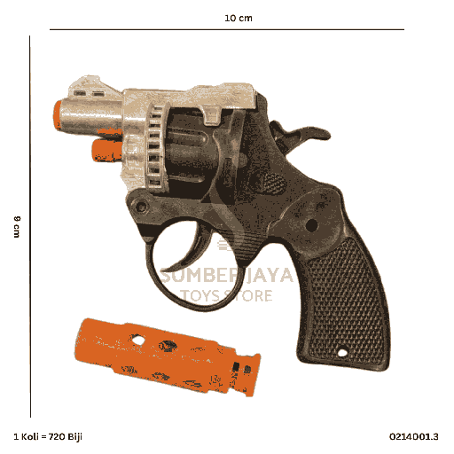 [0214001.3] CAP GUN CHROMED KTG 001.3