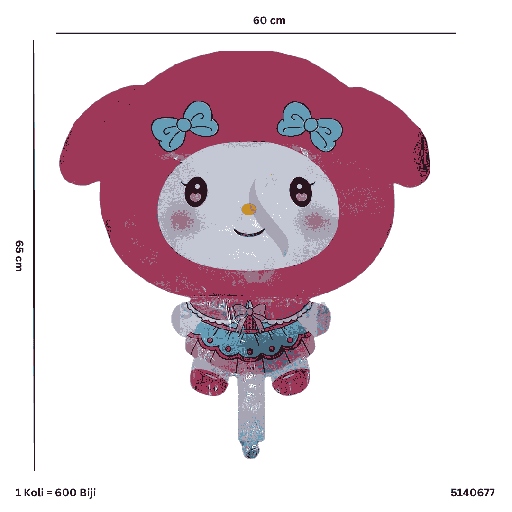 [5140677] BALON GAS MELODY 0677