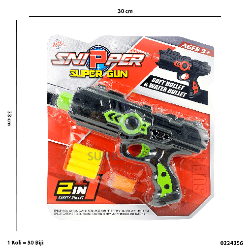 [0224356] TEMBAK 2IN1 SOFT BULLET & WATER BULLET 356