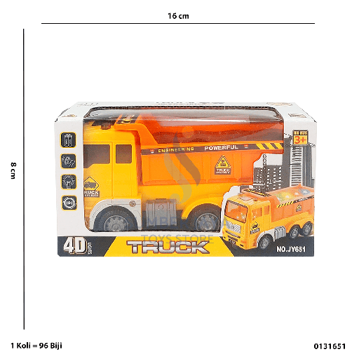 [0131651] DUMP TRUCK W/MUSIC + LIGHT 651