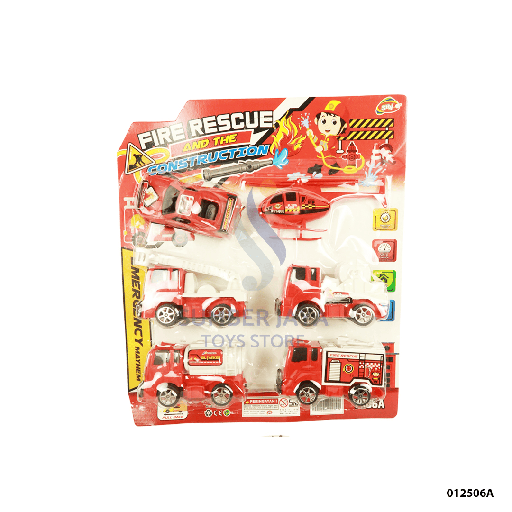 [012506A] TRUCK FIRE RESCUE 6PCS 06A
