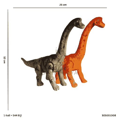 [101051008] B/O BRONTOSAURUS WALKING DINO PVC 051008