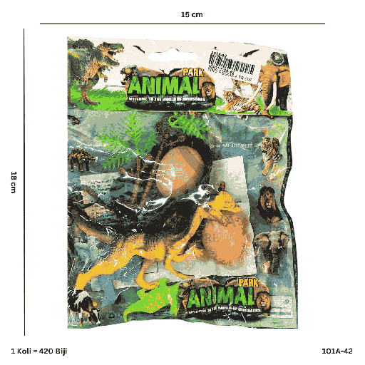 [101A-42] DINO + EGGS + TRESS + ROCK A-42
