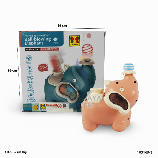 [103169-3] BALL BLOWING ELEPHANT 169-3