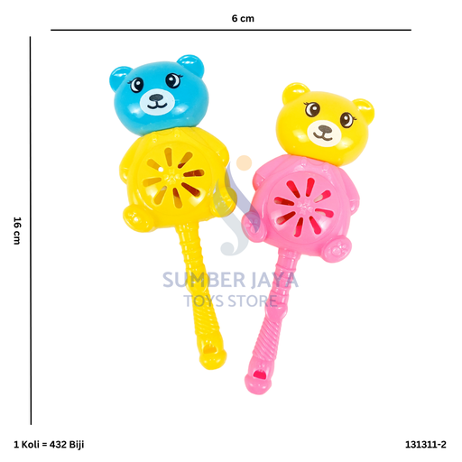 [131311-2] BEAR RATTLE 2PC 311-2