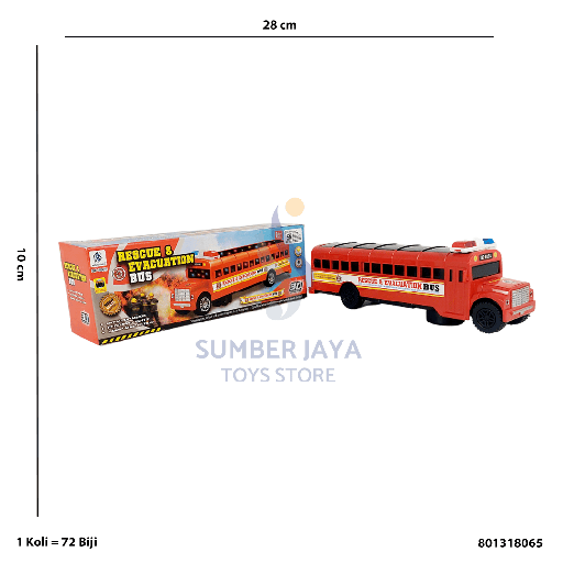[801318065] FIRE RESCUE BUS 3D 8065