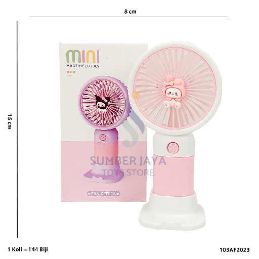 [103AF2023] MINI FAN 2 WARNA CAMPUR SANRIO AF202-3