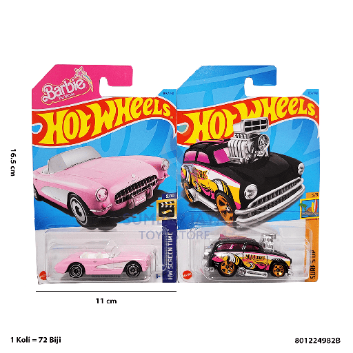 [801224982B] HOTWHEELS 4L BASIC CAR ASST 4982B